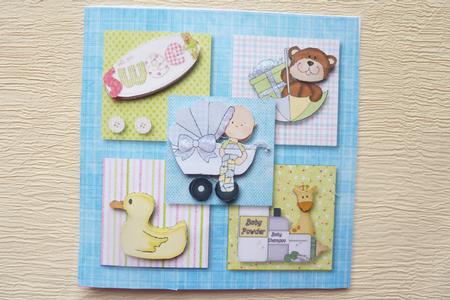 Baby Blue Squares by Rosina Walker