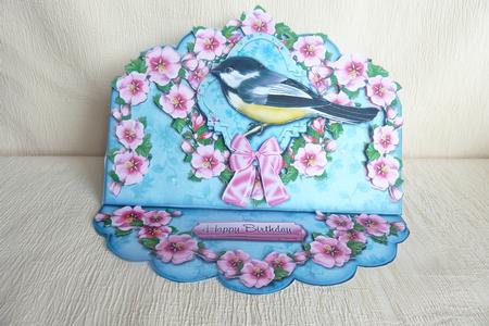 Spring Chickadee - Scalloped Easel Card Kit by Rosina Walker