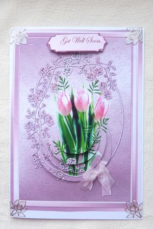 Framed Tulips Teardrop Pyramid by Rosina Walker