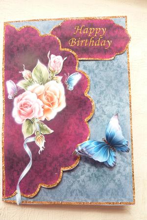 Glowing Roses Mock Envelope by Rosina Walker