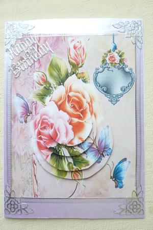 Sweet Roses and Butterflies Teardrop by Rosina Walker