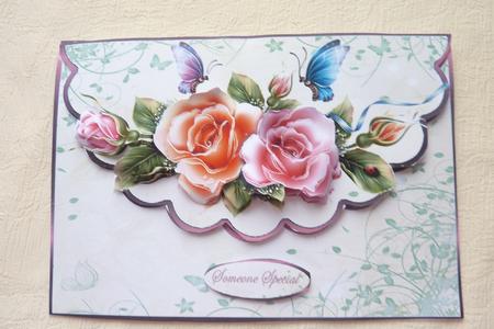 Glossy Rose Envelope Card by Rosina Walker