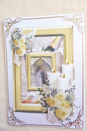 Wedding Candle 2 Topper by Rosina Walker