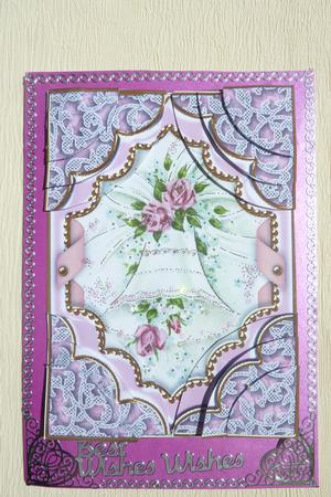 Wedding Bell Ornate 7x5inch All 4 Corner Stacker by Rosina Walker