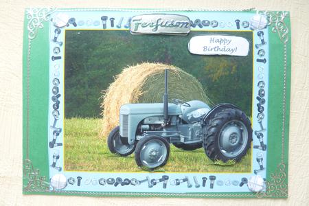 Vintage Grey Ferguson Tractor Decoupage Card Sheet by Rosina Walker