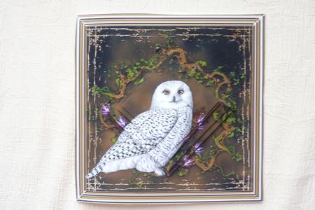 Owl and Flowers by Rosina Walker
