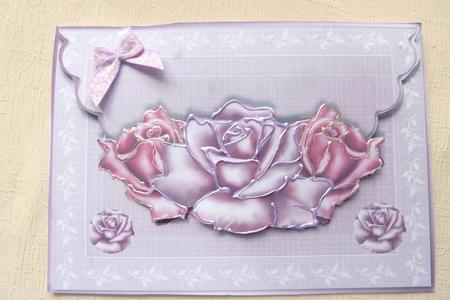 Blush Pastel Pink Scalloped Edge Envelope Card by Rosina Walker