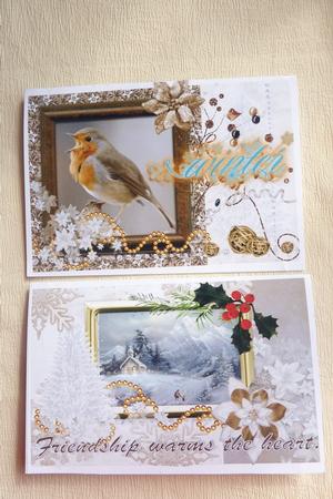 Two Christmas Card Toppers by Rosina Walker