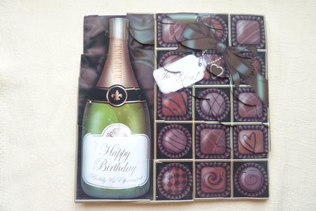 8 x 8 Birthday Champers N Chocs Scalloped Corner Kit by Rosina Walker