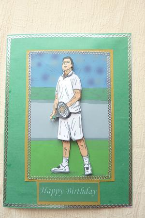 Tennis (purple & Green) - Decoupage by Rosina Walker
