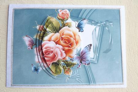 A5 Roses and Butterflies by Rosina Walker
