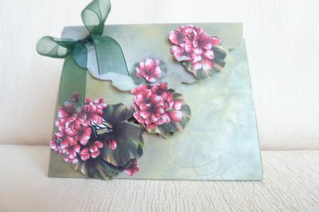 Geraniums - Handbag Box by Rosina Walker