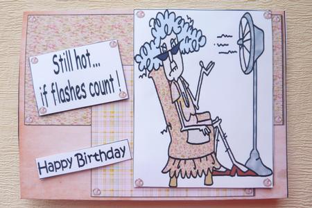 Stella Has Hot Flashes Quick Card by Rosina Walker