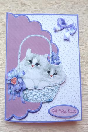 Cute Kitties Envelope Card by Rosina Walker