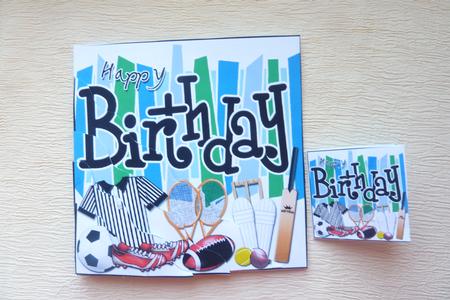 Birthday Sports N Games Wavy Corner Side Stacker Topper by Rosina Walker