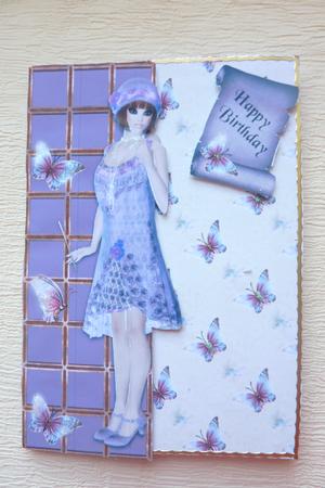 Lady with Butterflies by Rosina Walker