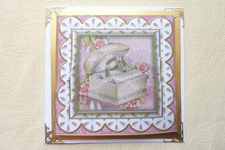 Pink Ring Box 5in Scallop Bottom Stacker by Rosina Walker