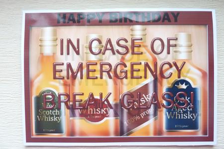 A4 Whisky Emergency Fun Novelty Card Topper by Rosina Walker