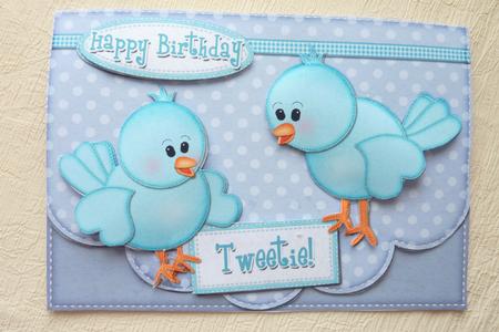 A4 Little Birdie Felties Card Topper by Rosina Walker