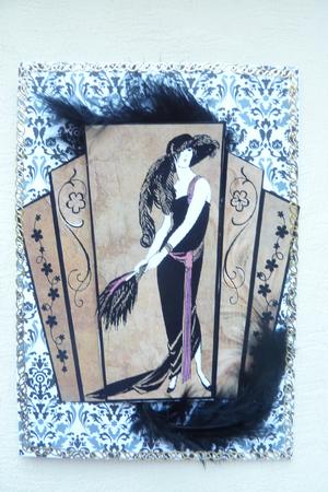 Art Deco 1922 Feather Woman by Rosina Walker