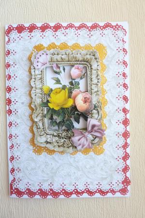 Pretty Rose Toppers in Frill Frames by Rosina Walker