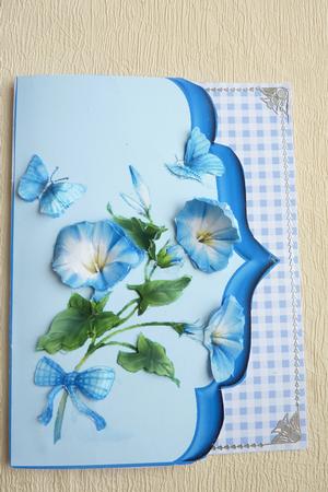 Morning Glory Card Front by Rosina Walker