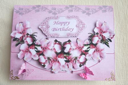 Delicate Floral Faux Envelope Decoupage by Rosina Walker