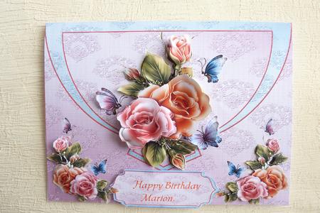 Fancy Floral Faux Envelope by Rosina Walker