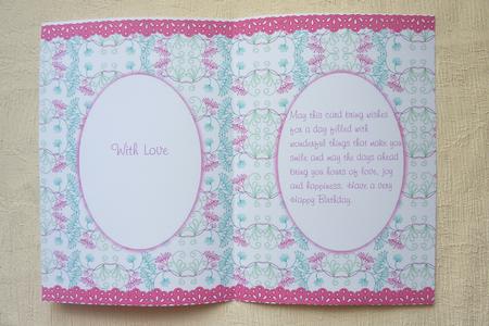Pink Floral Insert by Rosina Walker