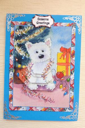 Westie with Tinsel Octagon by Rosina Walker