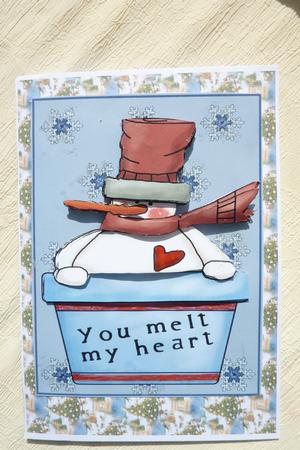 You Melt My Heart Christmas Snowman by Rosina Walker