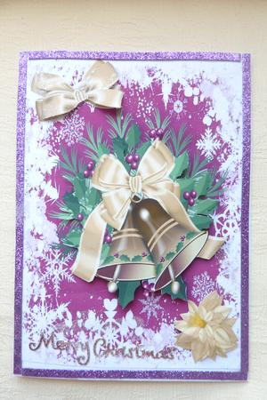 Gold Christmas Bells with Cream Bow by Rosina Walker