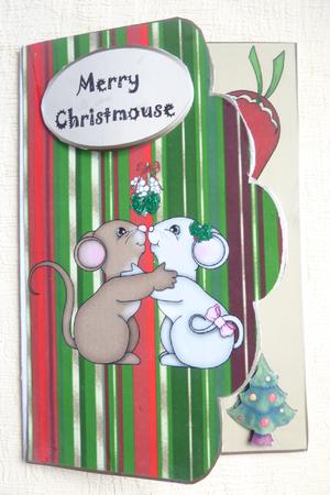 Merry Christmouse Scalloped 1 by Rosina Walker