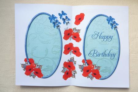 Poppies on Blue by Rosina Walker