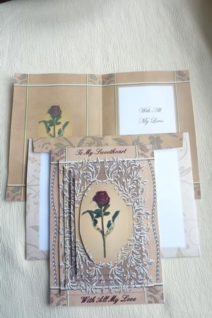 Red Rose to My Sweetheart A5 Card Kit by Rosina Walker
