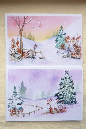 Winter Scenes 3 Toppers for Christmas Cards by Rosina Walker