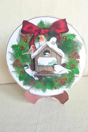 Christmas Birdsong Plate Card Kit by Rosina Walker