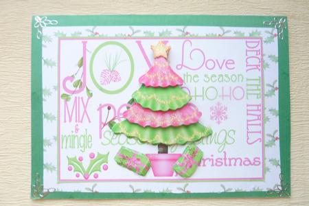 Funky Pink & Green Christmas by Rosina Walker