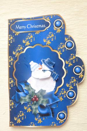 Christmas Golden Holly Scallop Card Bases in Green and Blue by Rosina Walker