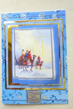 We Three Kings Wavey Edge Side Stacker by Rosina Walker