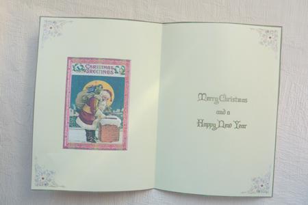 Christmas Santa down the Chimney Insert by Rosina Walker