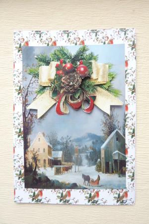 Christmas Scene with Embellishment by Rosina Walker