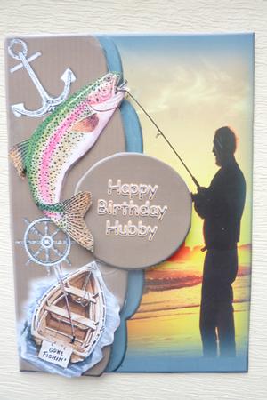 Gone Fishing Scalloped with 3D by Rosina Walker