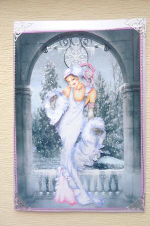 Winter's Chill Art-deco A5 Card by Rosina Walker