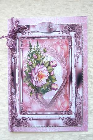 Pink Rose and Buds by Rosina Walker