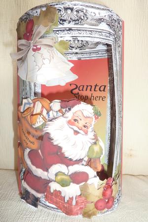 Inside Out Card Santa Stop Here by Rosina Walker