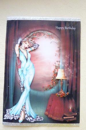 Romantic Evening-art-deco A5 Card by Rosina Walker