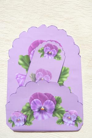 Lovely Lilac Pansies Pocket Card by Rosina Walker
