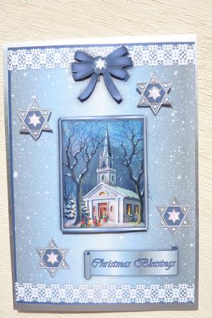 Going to Christmas Mass A4 Card Front by Rosina Walker