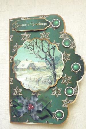 A Winters Tale A4 Scallop Card Front by Rosina Walker